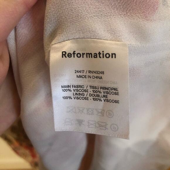 Reformation Cassandra Floral Dress in Farrah Size 4 - Picture 9 of 12